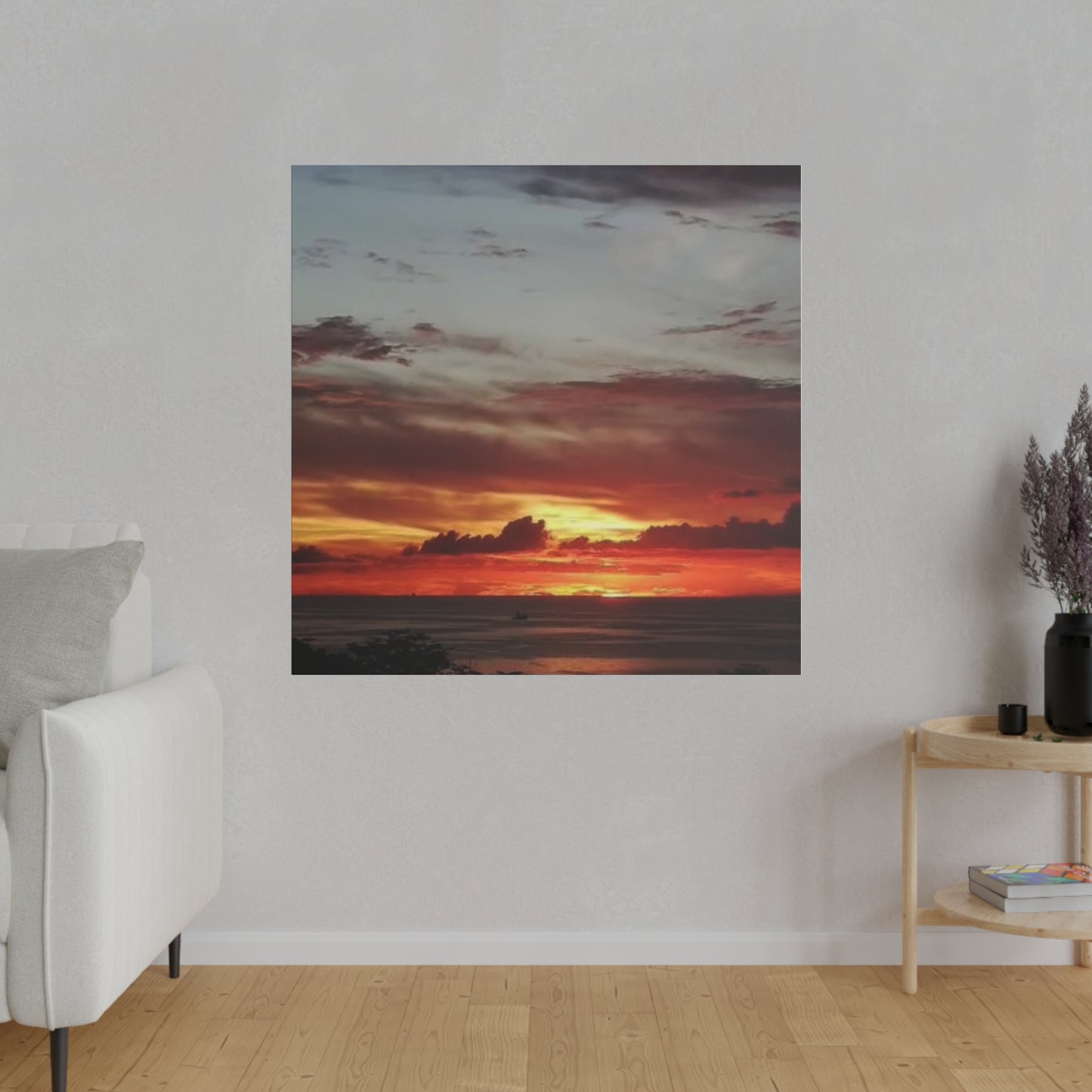 Sunset on a Matte Canvas, Stretched, 0.75"