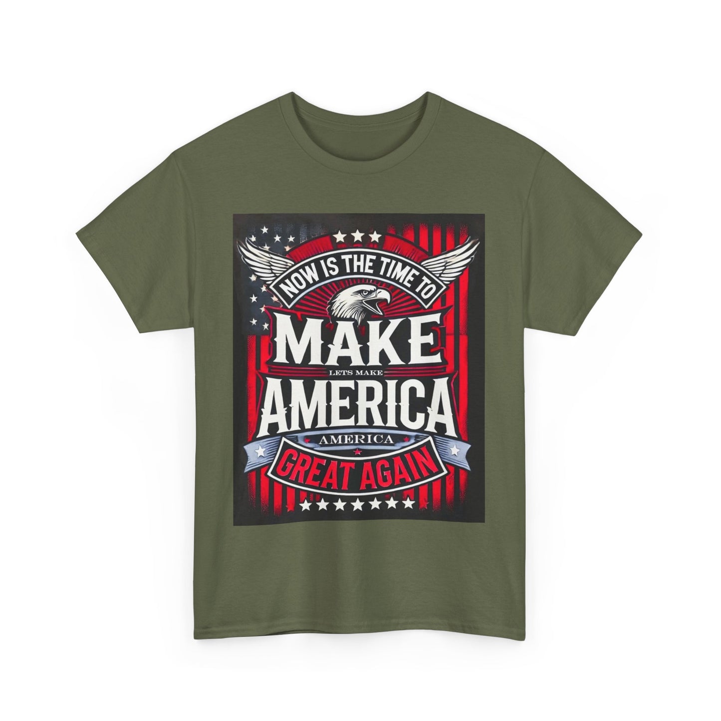 Election Heavy Cotton T-Shirt With Front and Back Print