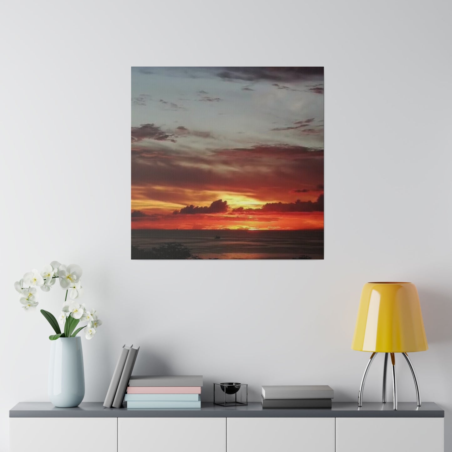 Sunset on a Matte Canvas, Stretched, 0.75"