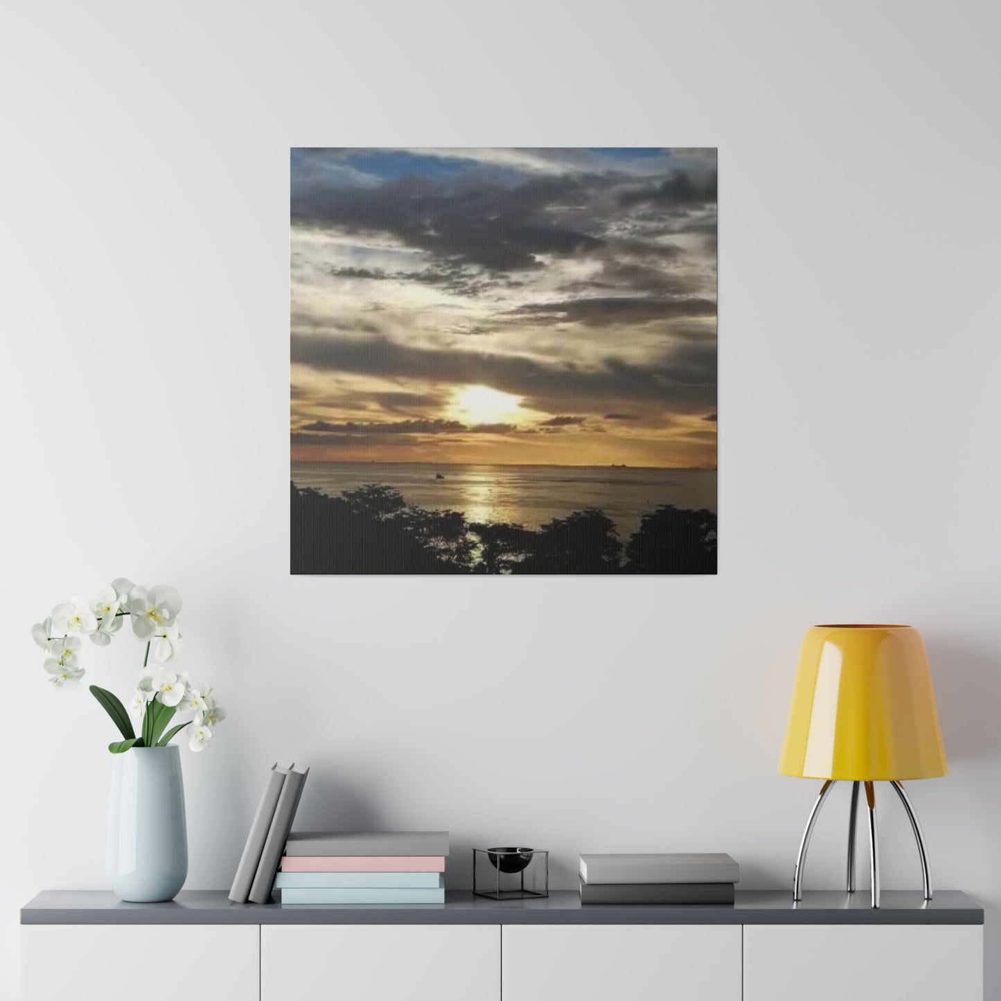 Sunrise on a Matte Canvas, Stretched, 0.75"