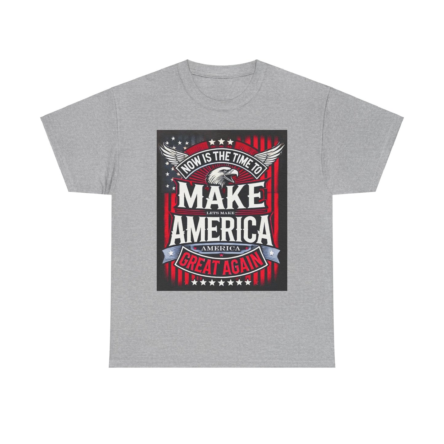 Election Heavy Cotton T-Shirt With Front and Back Print