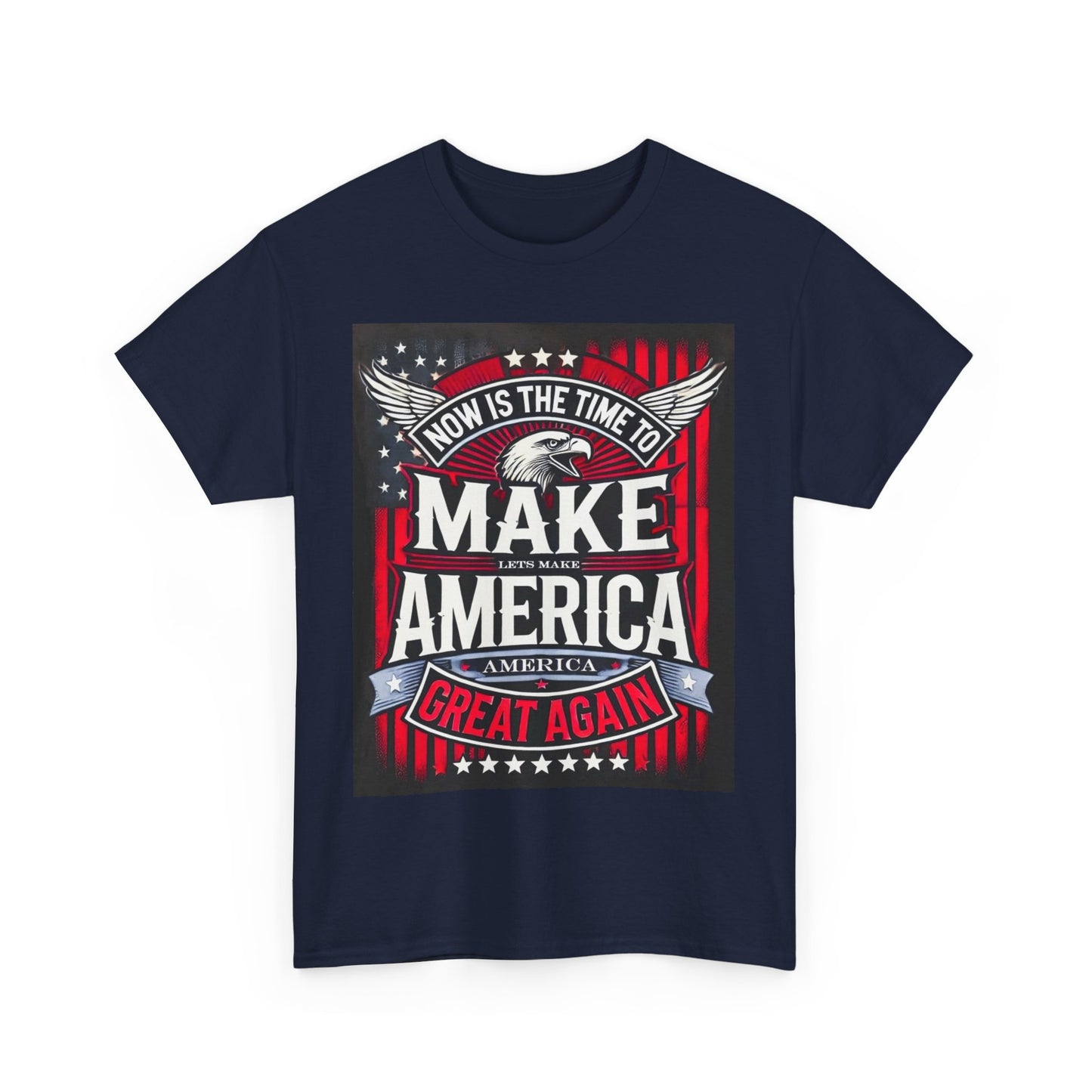 Election Heavy Cotton T-Shirt With Front and Back Print