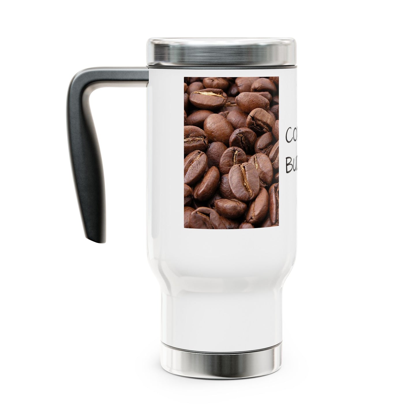 Stainless Steel Travel Mug with Handle, 14oz