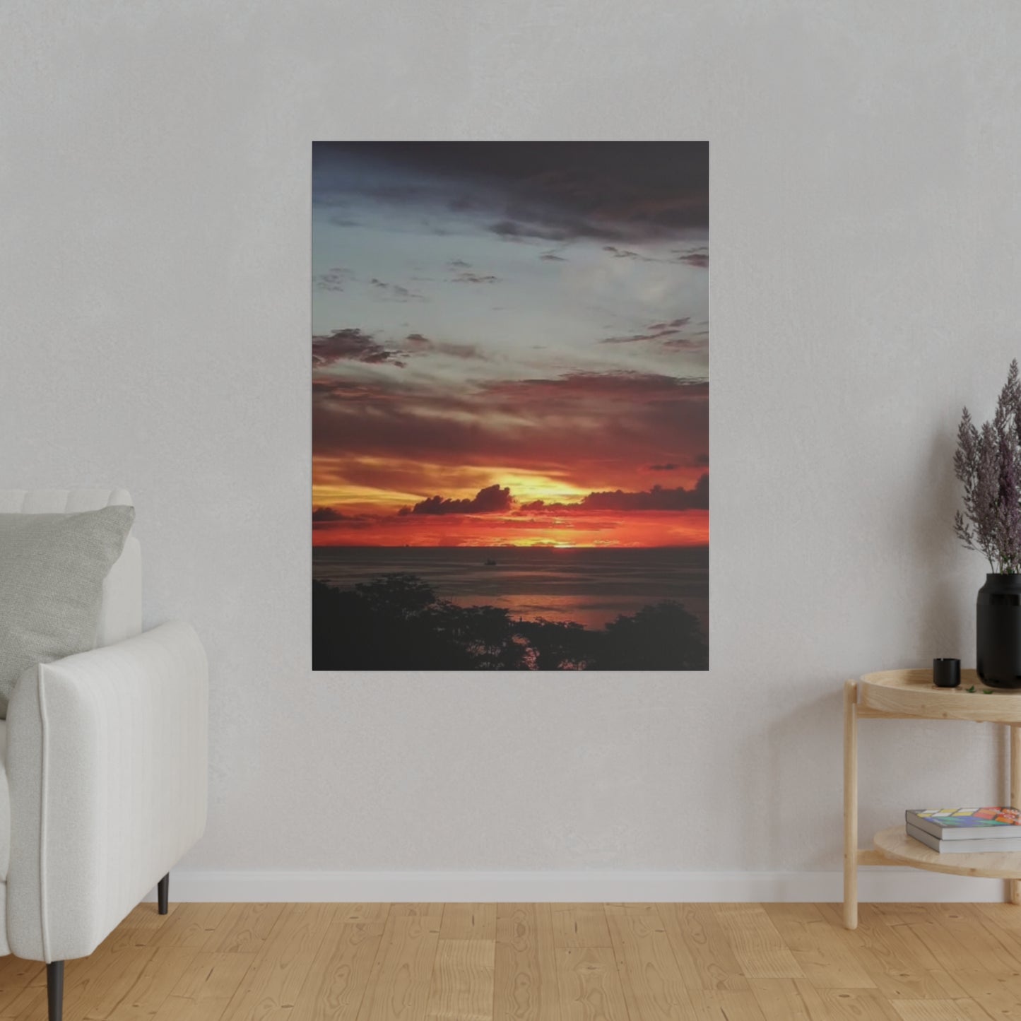 Sunset on a Matte Canvas, Stretched, 0.75"