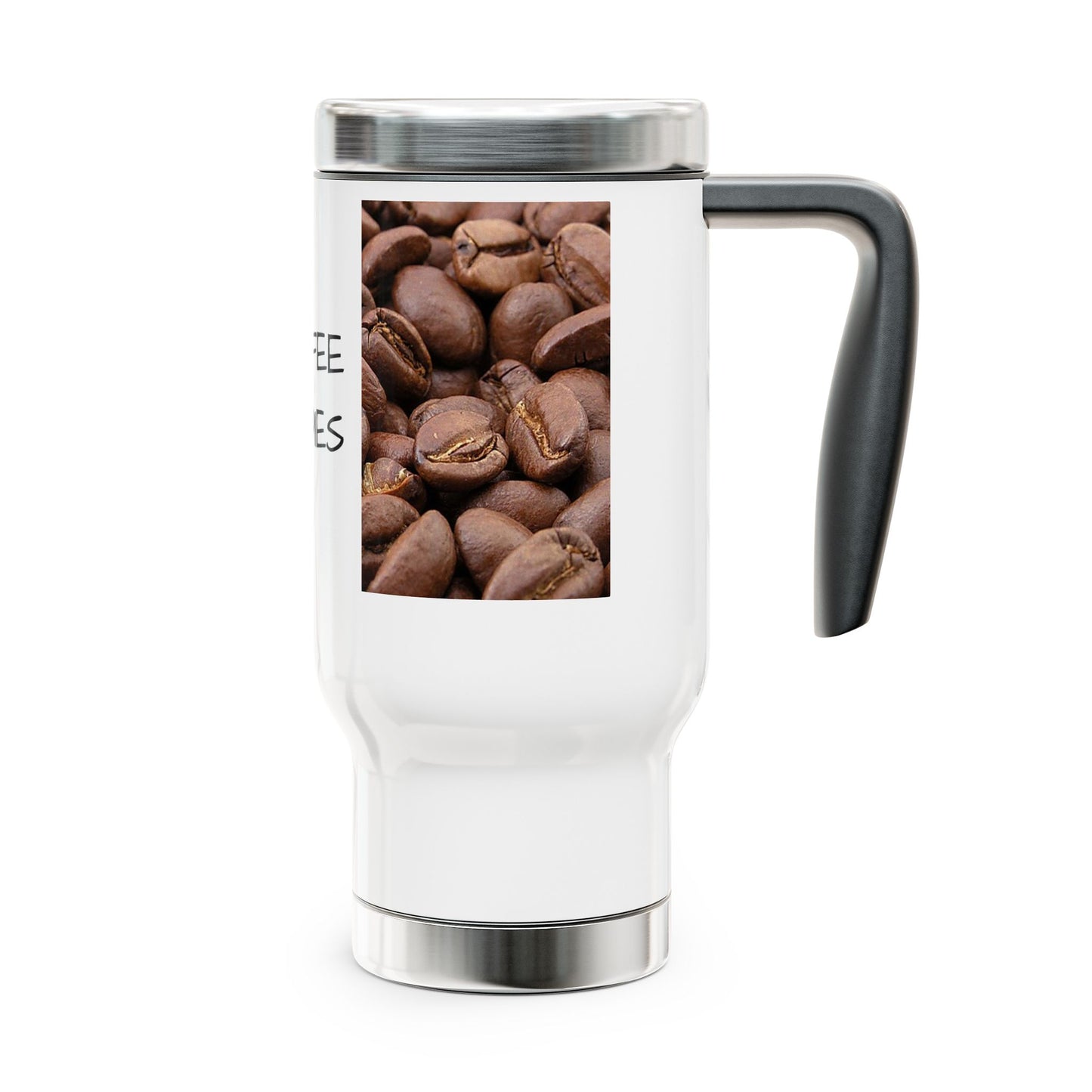 Stainless Steel Travel Mug with Handle, 14oz