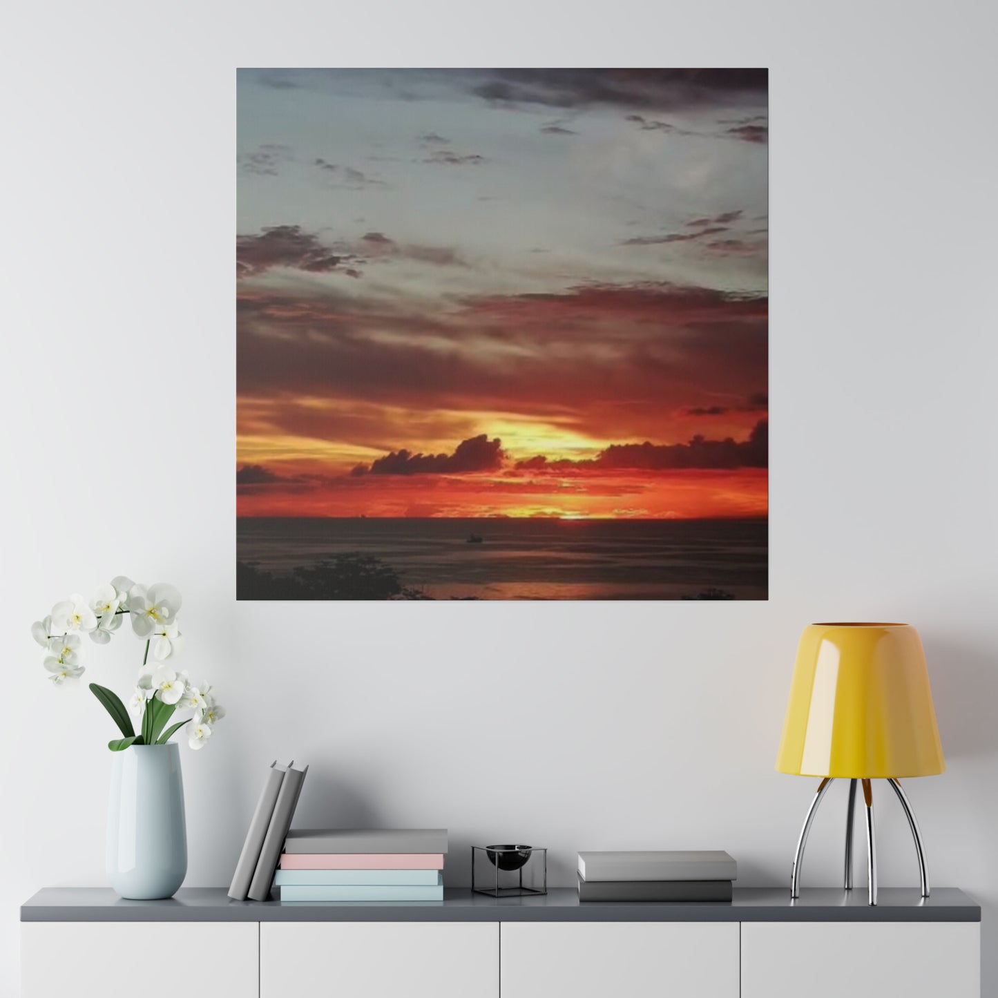 Sunset on a Matte Canvas, Stretched, 0.75"