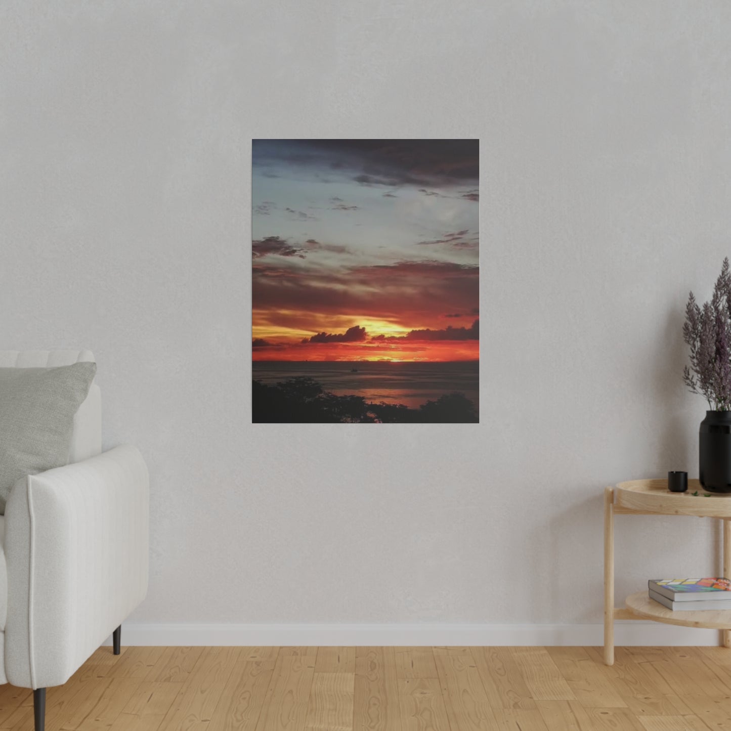 Sunset on a Matte Canvas, Stretched, 0.75"