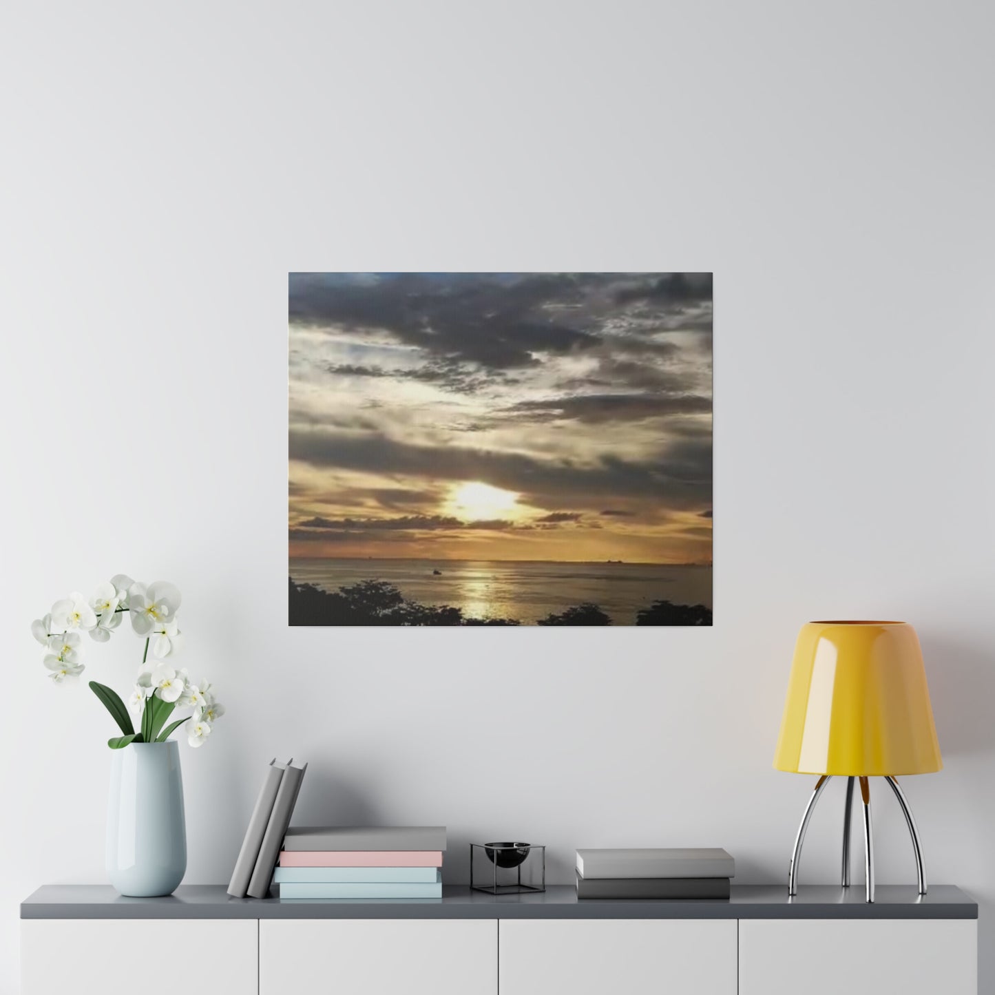 Sunrise on a Matte Canvas, Stretched, 0.75"