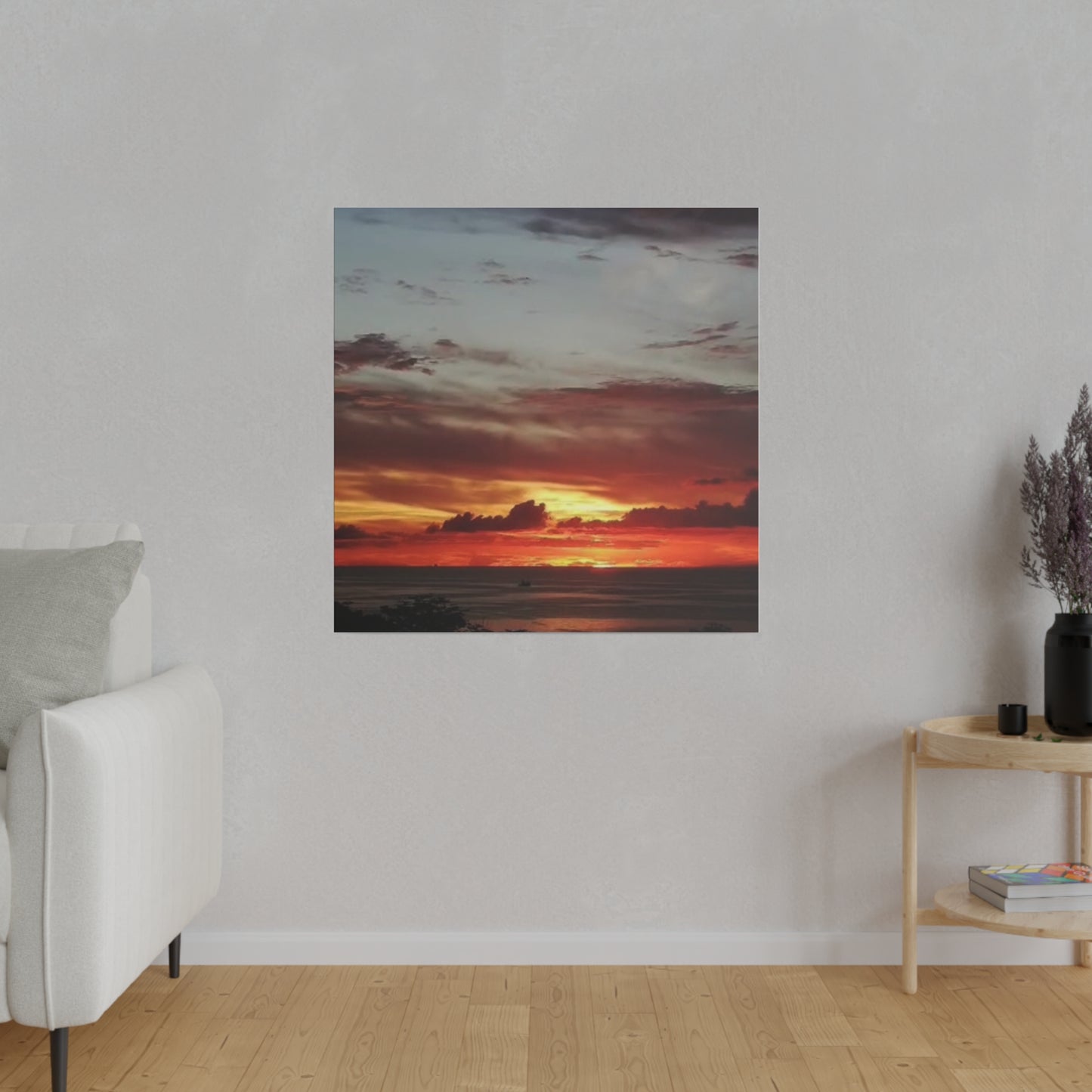 Sunset on a Matte Canvas, Stretched, 0.75"