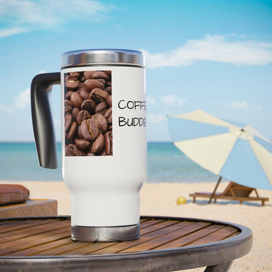 Stainless Steel Travel Mug with Handle, 14oz