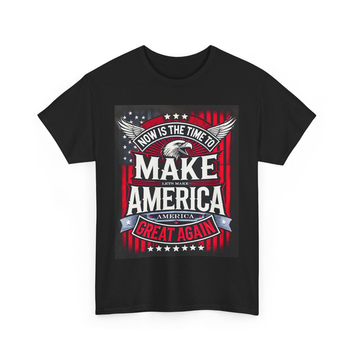 Election Heavy Cotton T-Shirt With Front and Back Print