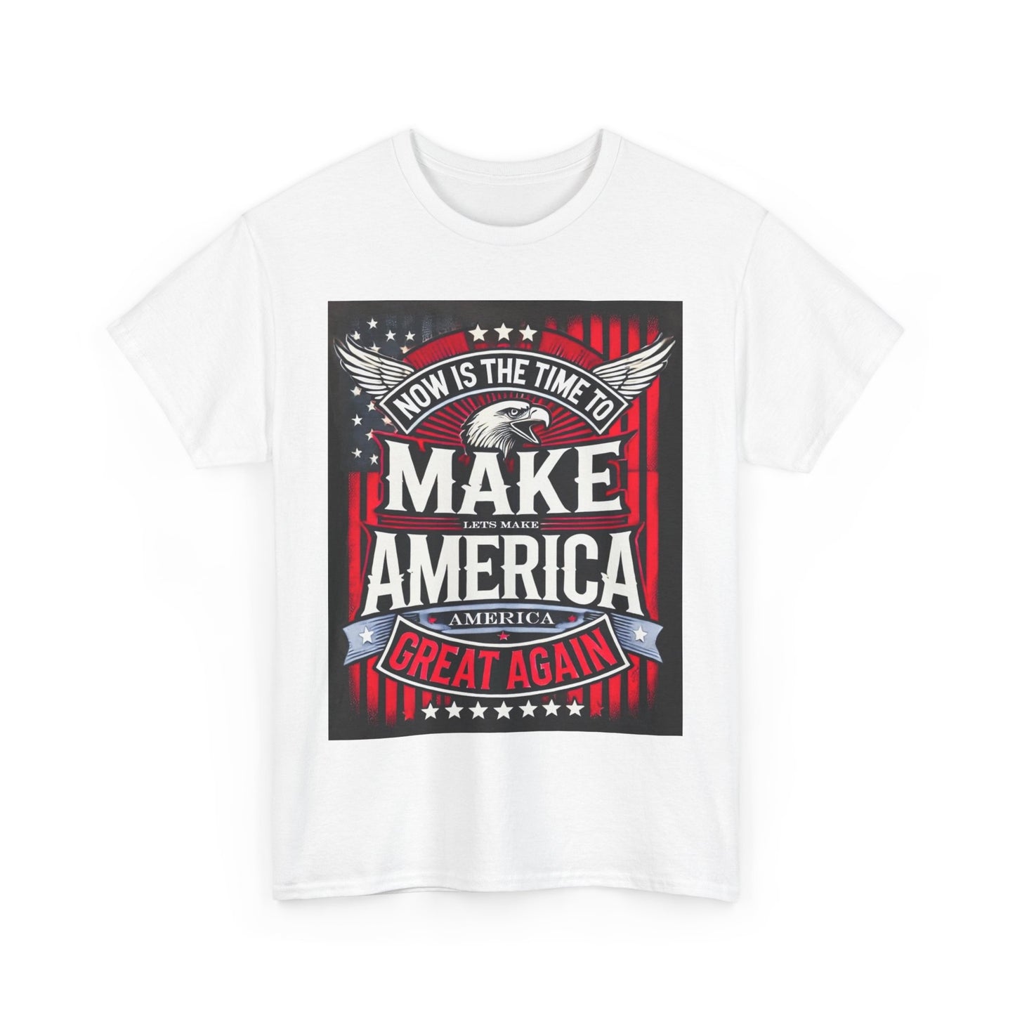 Election Heavy Cotton T-Shirt With Front and Back Print