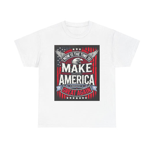 Election Heavy Cotton T-Shirt With Front and Back Print