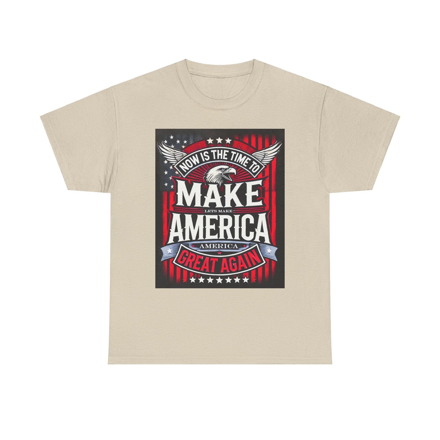 Election Heavy Cotton T-Shirt With Front and Back Print